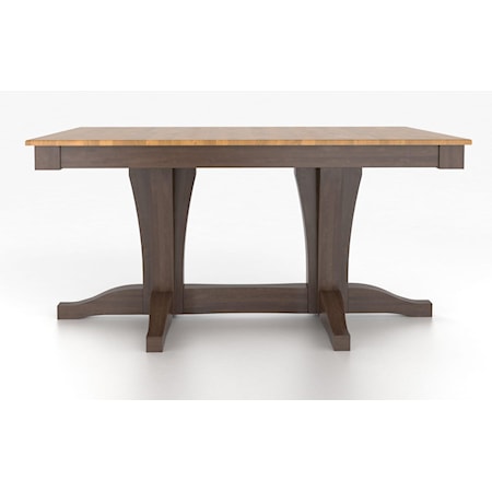 Customizable Rectangular Table with Pedestal